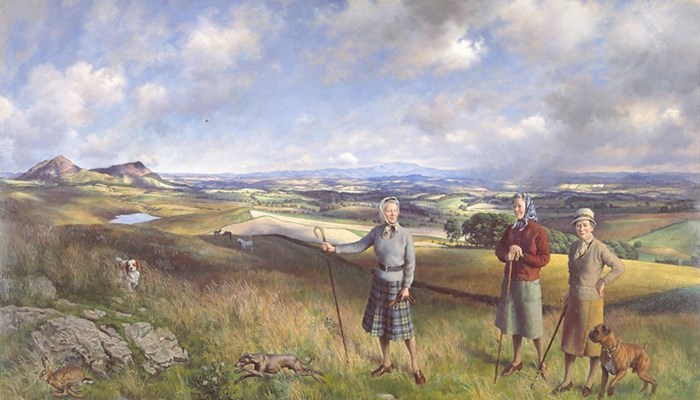 The three Robertson sisters on the moors